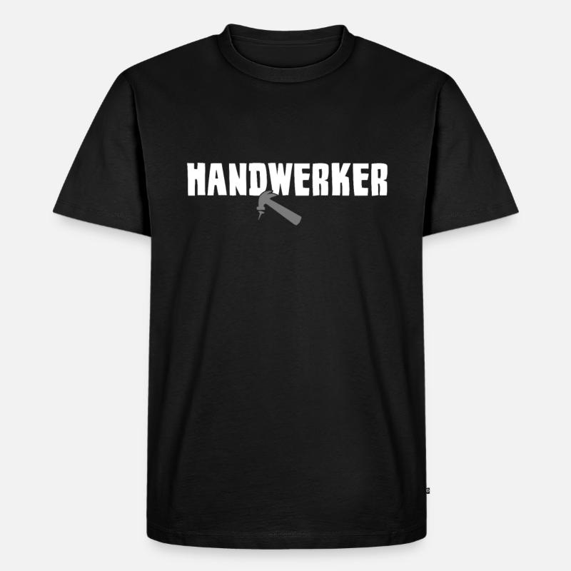 Handwerker - Männer Premium Bio T-Shirt - Schwarz