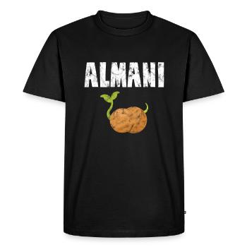 Alman Almani Potato - Men's Premium Organic T-Shirt - black - Front - Nico (187cm)