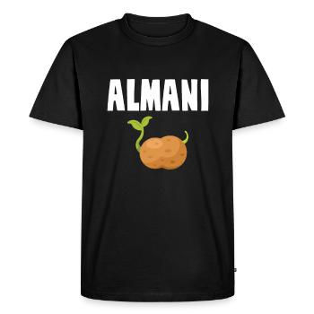 Alman Almani Potato - Men's Premium Organic T-Shirt - black - Front - Nico (187cm)