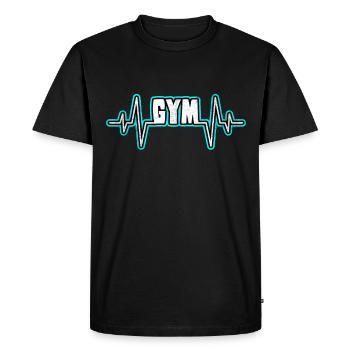 gymnase gymnase battement de cœur - T-shirt Premium bio Homme - noir - Devant - Nico (187cm)