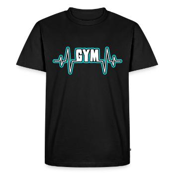 gymnase gymnase battement de cœur - T-shirt Premium bio Homme - noir - Devant - Nico (187cm)