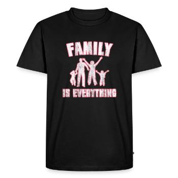 La famille Spruch - T-shirt Premium bio Homme - noir - Devant - Nico (187cm)