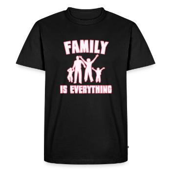 La famille Spruch - T-shirt Premium bio Homme - noir - Devant - Nico (187cm)