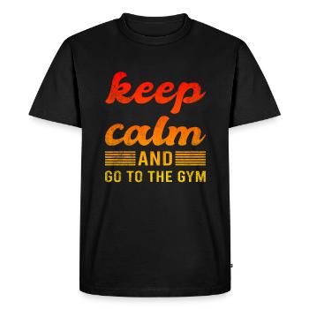Gymnase Dicton - T-shirt Premium bio Homme - noir - Devant - Nico (187cm)