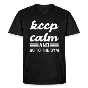 Gymnase Dicton - T-shirt Premium bio Homme - noir - Devant - Nico (187cm)