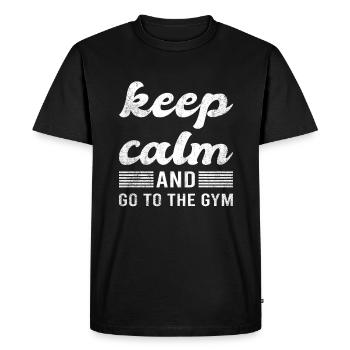 Gymnase Dicton - T-shirt Premium bio Homme - noir - Devant - Nico (187cm)