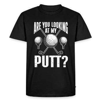 Cadeau de golf pour golfeur - T-shirt Premium bio Homme - noir - Devant - Nico (187cm)