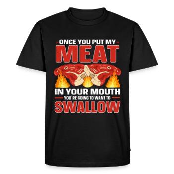 Grill Gift Grilling BBQ - Men's Premium Organic T-Shirt - black - Front - Nico (187cm)