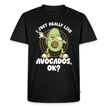 Avocat J’aime les avocats - T-shirt Premium bio Homme - noir - Devant - Nico (187cm)