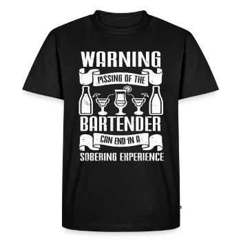 Bartender Gift Job Waiter Bartender - Men's Premium Organic T-Shirt - black - Front - Nico (187cm)