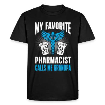 Apothecary Gift Pharmacy - Men's Premium Organic T-Shirt - black - Front - Nico (187cm)