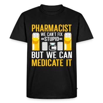 Apothecary Gift Pharmacy - Men's Premium Organic T-Shirt - black - Front - Nico (187cm)