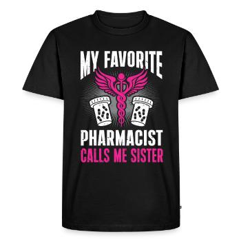 Apothecary Gift Pharmacy - Men's Premium Organic T-Shirt - black - Front - Nico (187cm)