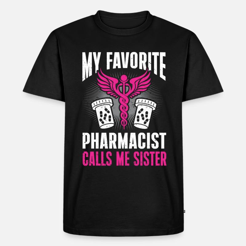Apotheker Geschenk Apotheke - Männer Premium Bio T-Shirt - Schwarz