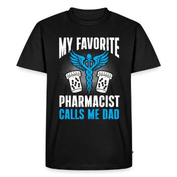 Apothecary Gift Pharmacy - Men's Premium Organic T-Shirt - black - Front - Nico (187cm)
