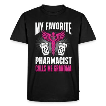 Apothecary Gift Pharmacy - Men's Premium Organic T-Shirt - black - Front - Nico (187cm)