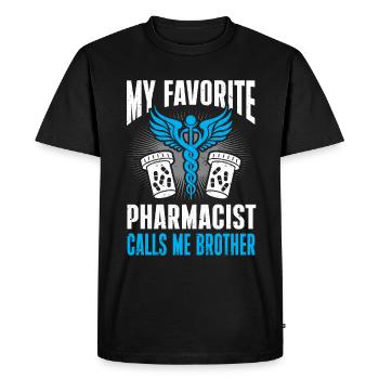 Apothecary Gift Pharmacy - Men's Premium Organic T-Shirt - black - Front - Nico (187cm)