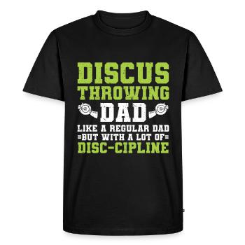 Discus thrower Athletics Disc throw - Men's Premium Organic T-Shirt - black - Front - Nico (187cm)