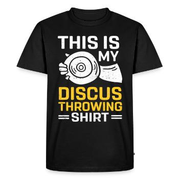 Lanceur de disque Athlétisme Lancer du disque - T-shirt Premium bio Homme - noir - Devant - Nico (187cm)
