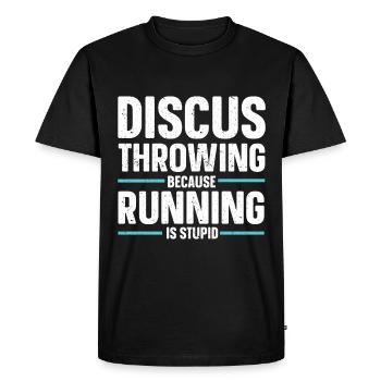 Lanceur de disque Athlétisme Lancer du disque - T-shirt Premium bio Homme - noir - Devant - Nico (187cm)