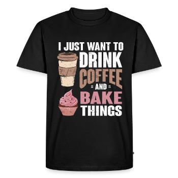Pastry Chef Baking Baker Cake Baking - Men's Premium Organic T-Shirt - black - Front - Nico (187cm)