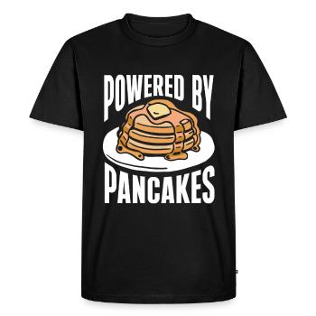 Crêpe disant crêpes de petit-déjeuner - T-shirt Premium bio Homme - noir - Devant - Nico (187cm)