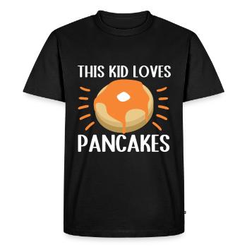 Crêpe disant crêpes de petit-déjeuner - T-shirt Premium bio Homme - noir - Devant - Nico (187cm)