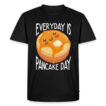 Crêpe disant crêpes de petit-déjeuner - T-shirt Premium bio Homme - noir - Devant - Nico (187cm)