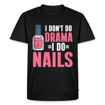Technicienne ongulaire Salon de manucure Nail Tech - T-shirt Premium bio Homme - noir - Devant - Nico (187cm)