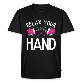 Technicienne ongulaire Salon de manucure Nail Tech - T-shirt Premium bio Homme - noir - Devant - Nico (187cm)
