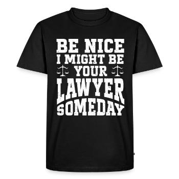 Lawyer Gift Law School Student Humor Lawyer - Men's Premium Organic T-Shirt - black - Front - Nico (187cm)