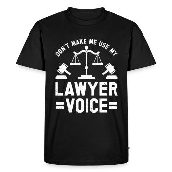 Lawyer Gift Law School Student Humor Lawyer - Men's Premium Organic T-Shirt - black - Front - Nico (187cm)