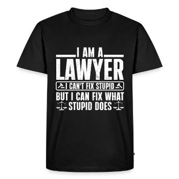 Lawyer Gift Law School Student Humor Lawyer - Men's Premium Organic T-Shirt - black - Front - Nico (187cm)