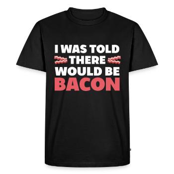 Bacon Nourriture Porc Bacon - T-shirt Premium bio Homme - noir - Devant - Nico (187cm)