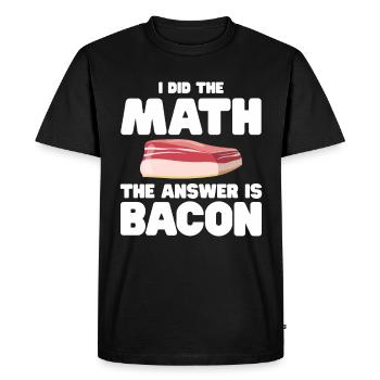Bacon Nourriture Porc Bacon - T-shirt Premium bio Homme - noir - Devant - Nico (187cm)