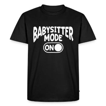Nounou Garderie Baby-sitter - T-shirt Premium bio Homme - noir - Devant - Nico (187cm)