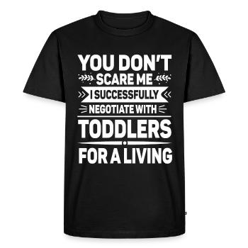 Nounou Garderie Baby-sitter - T-shirt Premium bio Homme - noir - Devant - Nico (187cm)