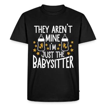 Nounou Garderie Baby-sitter - T-shirt Premium bio Homme - noir - Devant - Nico (187cm)