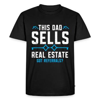 Cadeau d’agent immobilier pour agent immobilier - T-shirt Premium bio Homme - noir - Devant - Nico (187cm)