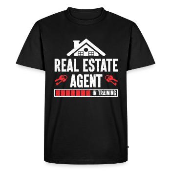 Cadeau d’agent immobilier pour agent immobilier - T-shirt Premium bio Homme - noir - Devant - Nico (187cm)