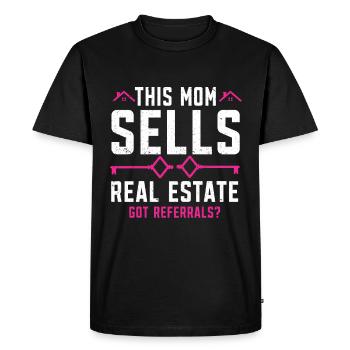 Cadeau d’agent immobilier pour agent immobilier - T-shirt Premium bio Homme - noir - Devant - Nico (187cm)