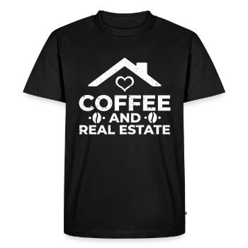Cadeau d’agent immobilier pour agent immobilier - T-shirt Premium bio Homme - noir - Devant - Nico (187cm)