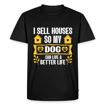 Cadeau d’agent immobilier pour agent immobilier - T-shirt Premium bio Homme - noir - Devant - Nico (187cm)