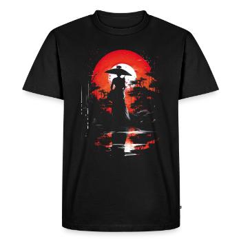 Geisha Kyoto Kimono Culture Samurai Anime Shrine - Men's Premium Organic T-Shirt - black - Front - Nico (187cm)