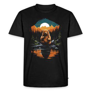 Mignon Adorable Animal Nature - T-shirt Premium bio Homme - noir - Devant - Nico (187cm)