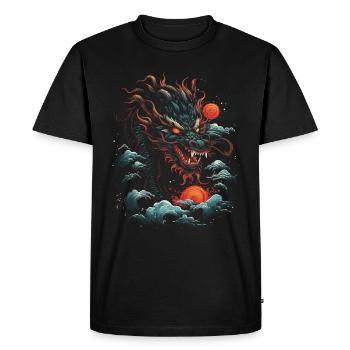 Japanese Japanese Landscape Asia Mystical - Men's Premium Organic T-Shirt - black - Front - Nico (187cm)
