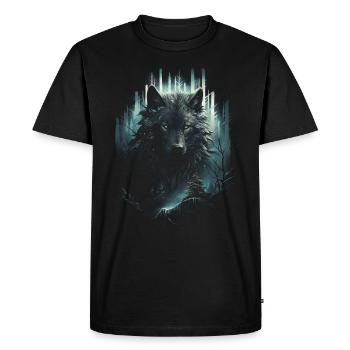 loup-garou loup loup mythologie jeu de rôle animal - T-shirt Premium bio Homme - noir - Devant - Nico (187cm)