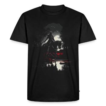 Knight Castle Knight on Horse Knight Role Playing Game - Men's Premium Organic T-Shirt - black - Front - Nico (187cm)