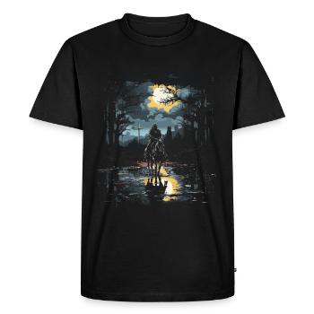 Knight Castle Knight on Horse Knight Role Playing Game - Men's Premium Organic T-Shirt - black - Front - Nico (187cm)