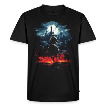 Knight Castle Knight on Horse Knight Role Playing Game - Men's Premium Organic T-Shirt - black - Front - Nico (187cm)